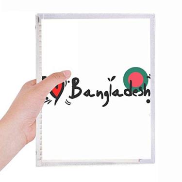 Imagem de Caderno com ilustração de coração I Love Bangladesh com a palavra Love com a palavra "Love Bangladesh"