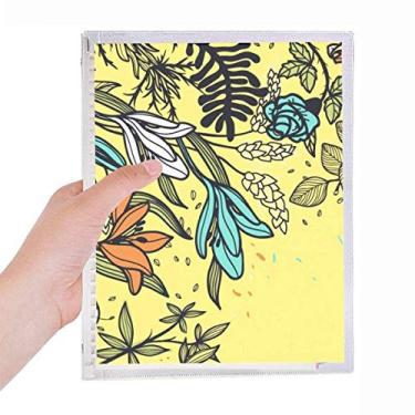 Imagem de Caderno de desenho de plantas de lírios de arte moderna com folhas soltas e diário recarregável