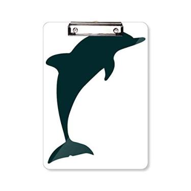 Imagem de Blue Ocean Docile Friendly Dolphin prancheta pasta bloco de notas placa de apoio A4