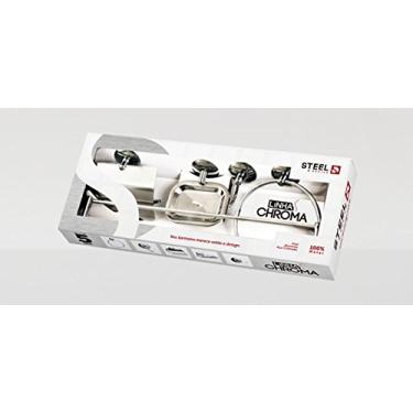 Imagem de Kit de acessórios para banheiro CHROMA - 5 peças - STEEL