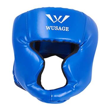 Imagem de Vaveren Capacete de, Treinamento de MMA, Capacete de Muay Thai Acolchoado, Kickboxing, Sparring, Artes Marciais, Karatê, Capacete de Taekwondo, L azul