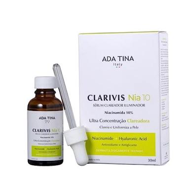 Imagem de Sérum Clareador Concentrado Com Niacinamida Clarivis Nia 10 Acido Hialuronico Ada Tina Antimanchas Melasma