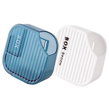 Imagem de HEMOTON 2 Unidades Caixa De Colher De Arroz Porta Colher De Cozinha Espátula De Servir Pá De Arroz De Sushi Resto De Pauzinho Espátula De Arroz Plástico Garra Capa De Colher Automático