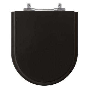 Imagem de Assento Sanitário Riviera Preto Tampa para Vaso Celite de Madeira Laqueada - SB
