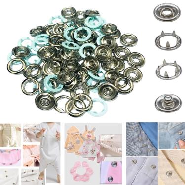 Imagem de Botoes De Pressão de metal TicTac Para Roupa de Bebê Body 50 Botao Tamanho 35