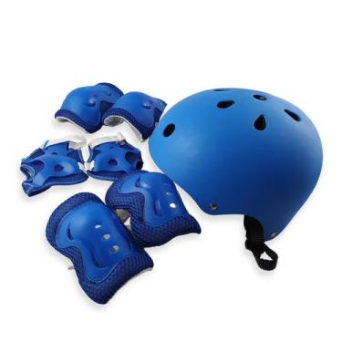 Imagem de Kit De Proteção Infantil Para Esportes Skate Patins Patinete - Helmet