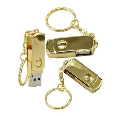 Imagem de Pen Drive de metal de 16 GB USB 3.0 Mini Pen Drive PenDrive USB Stick USB 3.0 Flash Disk (dourado)