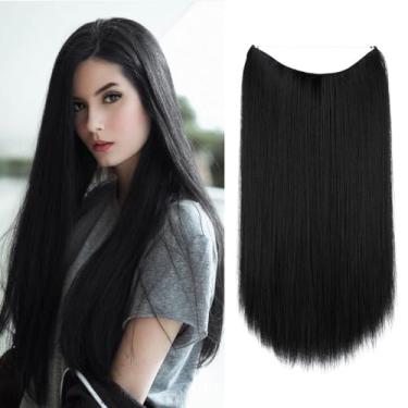 Imagem de Aplique de Cabelo Feminino Longo Liso Alongament Extensões de Cabelo para Mulheres (22, Modelo 10)