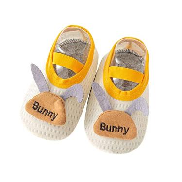 Imagem de Sandálias infantis tamanho 5 meninos primavera e verão sapatos infantis infantis meninos e meninas sapatos planos para paralisia cerebral, Amarelo, 6-12 Months Infant