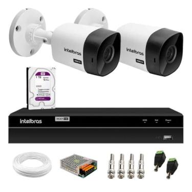 Imagem de Kit 2 Câmeras Bullet Vhc 1120 B Hdcvi Hd 720p Ip66 Visão Noturna 20m Intelbras + Dvr Mhdx 1204 com 4 Canais Multi Hd Intelbras + Hd 1tb Purple