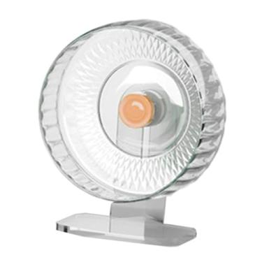 Imagem de WeiLaiKeQi Animais pequenos que correm brinquedos, rodas running do hamster que jogam a roda animal pequena do exercício de 7 polegadas ajustável para o rato, Claro