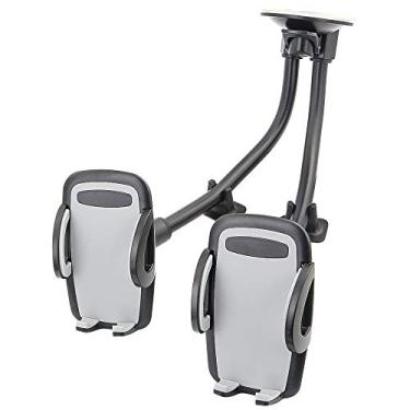 Imagem de Kolasels Suporte de telefone duplo para carro, suporte de telefone para caminhão para-brisa/painel compatível com iPhone 11/Xs/Xr/X/8 Plus/8/7/6, Samsung Note 10+/10/9/8/7, HTC, LG e outros celulares