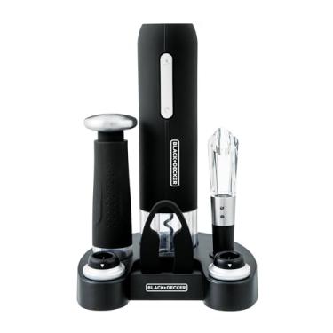 Imagem de BLACK+DECKER Kit Abridor de Vinho Wine Set Recarregável, Modelo W20, 110V