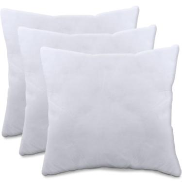 Imagem de Refil De Almofada 40x40 Tres Unidades Silicone P/ Capa De 35