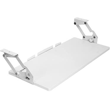 Imagem de VIVO Bandeja grande para teclado e mouse para computador de 68,5 x 28 cm com ajuste de altura oscilante, 12 configurações, gaveta de plataforma para digitar, branco, MOUNT-KB08SW