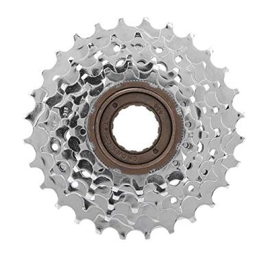 Imagem de QANYEGN Roda Dentada De Bicicleta, Peças De Reposição De Volante De Bicicleta Com Placa Cromada, Multivolante De Bicicleta Para Mountain Bike(6 speed)