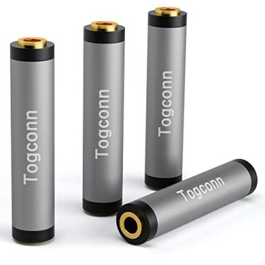 Imagem de Acoplador TRRS/TRS AUX fêmea para fêmea banhado a ouro de 1/8 polegada (pacote com 4), conector estéreo de 1/20.3 cm para adaptador de conector estéreo de 1/20.3 cm, conector conversor de cabo
