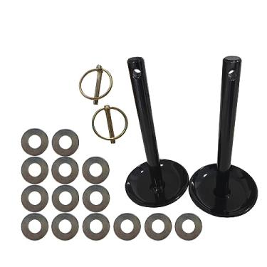 Imagem de C CLINK Pacote com 2 sapatos de limpeza de neve de 1,5 cm compatíveis com ATV UTV Moose lâmina de arado de neve funciona em outros arados de neve com eixo de 1,5 cm