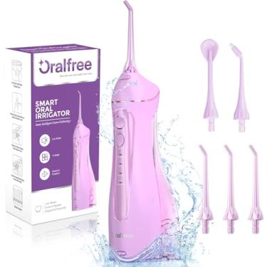 Imagem de Water Dental flosser for Teeth Cleaning - Oralfree Braces Care, Cordless Portable Rechargeable Oral Irrigator 4 Modes 5 Tips IPX7 Waterproof Powerful Battery Water Teeth Cleaner Pick for Home Travel