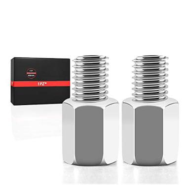 Imagem de Adaptador de suporte espelhado MXM-001 - M8 fêmea para M10 macho ou cromado de 8 mm a 10 mm para rastreador Bobber personalizado de café Chopper Vintage Classic Honda Kawasaki Yamaha Suzuki (pacote com 2)