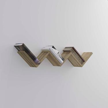 Imagem de Kit Nicho Prateleiras Buzios Freijó para Quarto Sala Livro