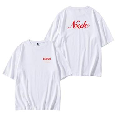Imagem de Camiseta I Love Merch com gola redonda e manga curta, Branco, XXG