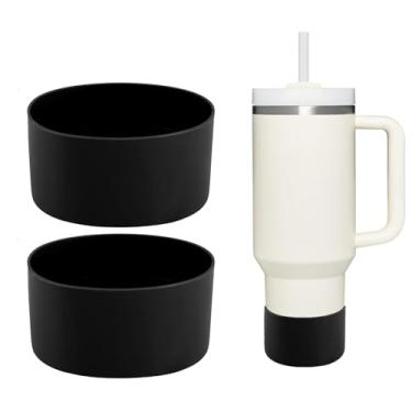 Imagem de HEYSKAY 2 peças de base protetora de silicone para bota Stanley Quencher Adventure 1,134 g e Stanley IceFlow 590 ml copo de 850 g e compatível com garrafas de água Hydro Sport de 350 a 680 g, Yeti e