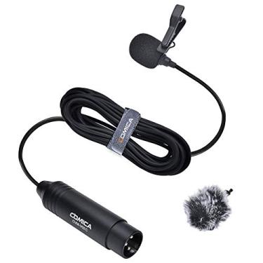 Imagem de comica CVM-V02C Micrófono con cable Microfone de lapela cardióide XLR, microfone para câmera Canon Sony Panasonic Filmadoras Zoom H4n H5 H6 Tascam DR-40 DR-100 Gravadores (1 pacote) (5,9 pés)