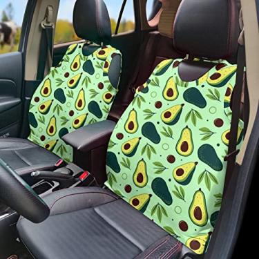 Imagem de GOSTONG Colete de capa de assento de carro com estampa de abacate para mulheres, acessórios de moda decoração universal, serve na maioria dos carros, SUV Van