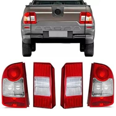 Imagem de Kit Lanterna Traseira Strada Canto e Tampa 2008 2009 2010 2011 2012 2013