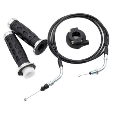 Imagem de PRO BAT GY6 Acelerador de acelerador giratório 7/20.3 cm conjunto de cabo para 50cc 80cc 90cc 110cc 125cc 150cc 139QMB 1P39QMB 152QMI 157QMJ motor 4 tempos scooter motocicleta ciclomotor ATV