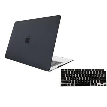 Imagem de Kit Capa Case Para Macbook PRO 13 Polegadas A1278 Fabricação entre 2009 e 2012 com Drive de CD/DVD + Película de Teclado (Preto Fosco)