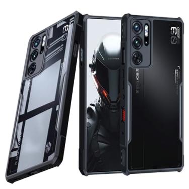Imagem de Guizzcg para ZTE Nubia Red Magic 9 Pro / 9 Pro+ / 9S Pro / 9S Pro+ Capa, Amortecedor de TPU Macio + Traseiro de Acrílico, Airbag de Grau Militar Proteção Contra Quedas,Preto