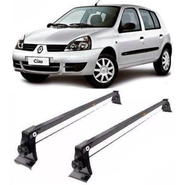 Imagem de Rack Bagageiro Teto Travessa Clio 4 Portas 2000 Até 2016 - VHIP, Preto