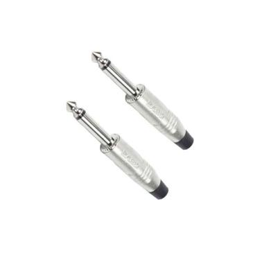 Imagem de Kit 2 conector plug santo angelo p10 mono niquelado sa2x