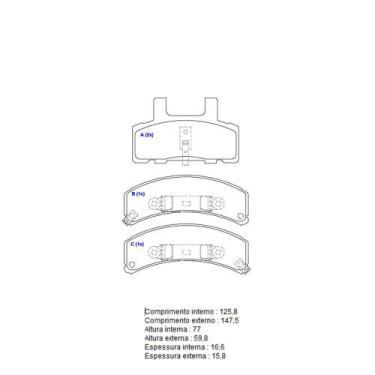 Imagem de Pastilha Freio Convencional Dianteira Com Alarme Sistema Bendix 2123 S