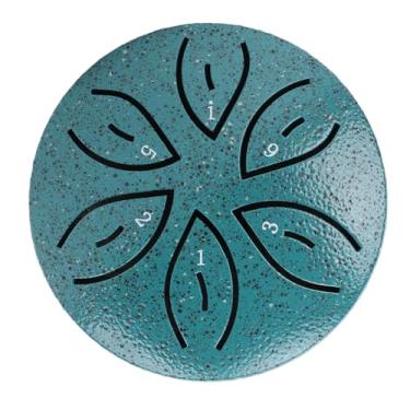 Imagem de Tambor de Língua de Aço, Aliviar o Estresse Tambor de Chuva Ao Ar Livre de 3 Polegadas Resistente à água para Jardim (Verde Escuro)