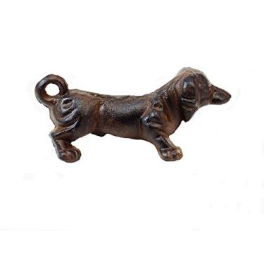 Imagem de Upper Deck - Batente de porta para cães Dachshund de ferro fundido, marrom escuro, 16,5 cm C x 6,8 cm L x 5,5 cm A, 450 g