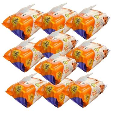 Imagem de Kit 1400 toalhas umedecidas super baby 20 x 12 cm