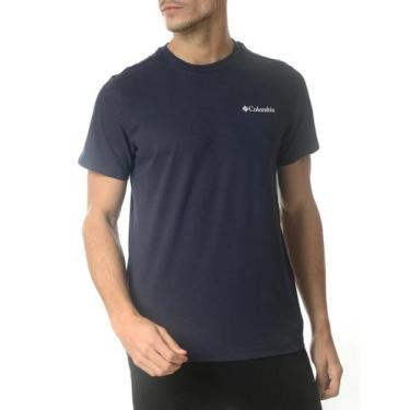 Imagem de Camiseta Columbia Masculina Basic, M, Azul marinho