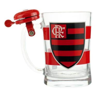 Imagem de Caneca Cerveja Gigante Com Campainha 650ml - Cr Flamengo - Minas de Pr