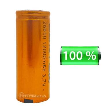 Imagem de Bateria Lítio 26650 3.7V Recarregável Lanterna Rádio 12000mah Alta Qua