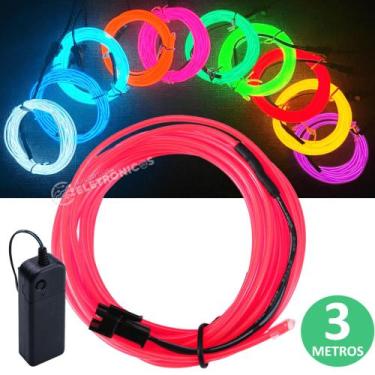 Imagem de Fio Cordão Neon 3mts Com Controle Festa Balada Halloween XM21152 - Ita