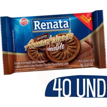 Imagem de Bolacha Biscoito em Sache Amanteigados Renata Chocolate - 40 und