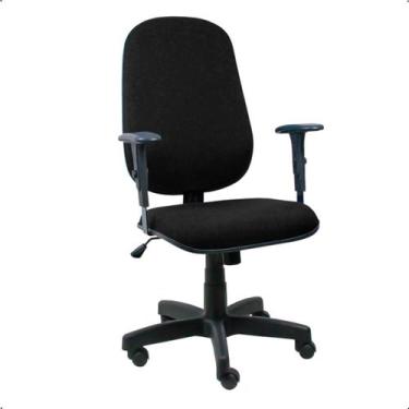 Imagem de Cadeira de Escritório Presidente Giratória Ergonômica Preta - Escritex