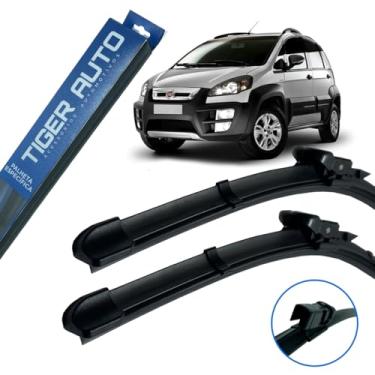 Imagem de Palhetas Limpador de Para-brisa em Silicone Tiger Auto para Fiat Idea e Idea Adventure 2011 2012 2013 2014 2015 2016 2017 Encaixe Específico Alta Durabilidade (Par)