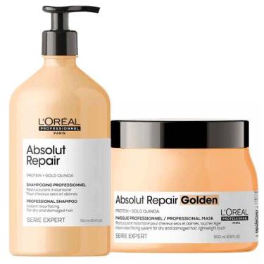 Imagem de L'Oréal Professionnel Absolut Repair Kit Shampoo + Máscara Light, Kit