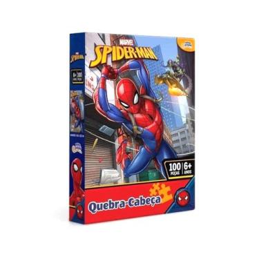 Imagem de Quebra Cabeça 100 Peças Marvel Homem Aranha Spider Man  - Toyster