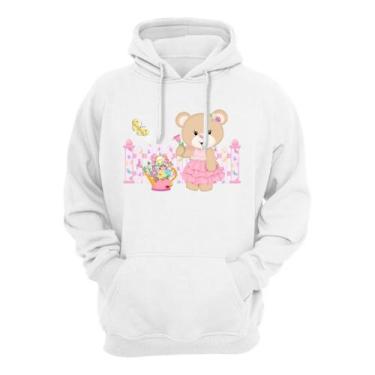 Imagem de Blusa Agasalho Moletom Feminino Com Capuz Ajustavel Bolso Canguru Flan