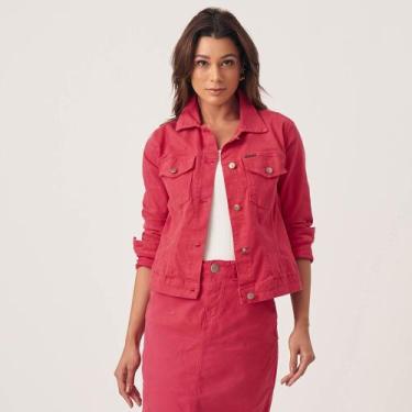 Imagem de Jaqueta Jeans Color Clássica Rosa Pimenta - Bloom, Rosa pimenta, 44